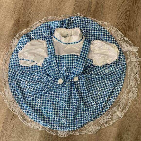 Rubies Girls Dorothy Costume Dress‎ Size 4 Blue Wizard of Oz Party Outfit - Picture 2 of 13